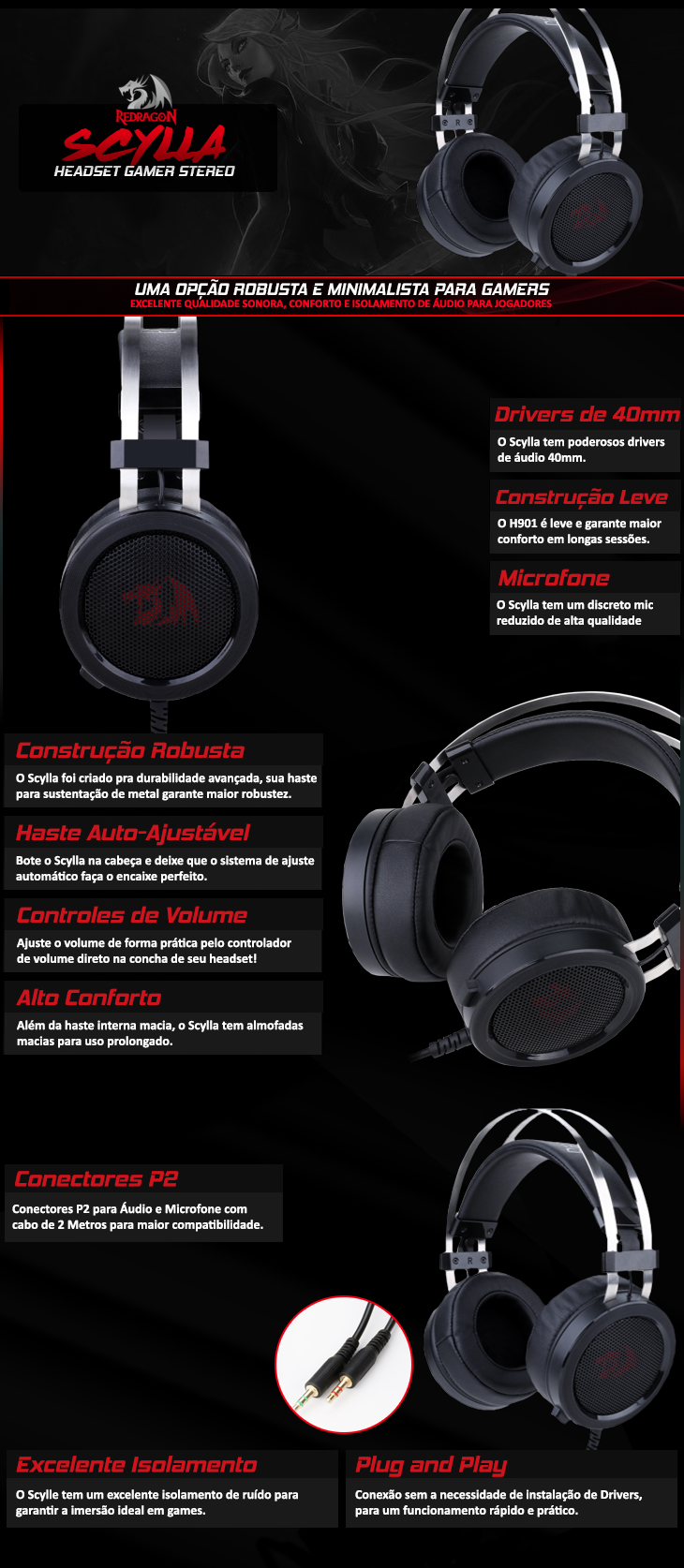 FONE REDRAGON H901 SCYLLA